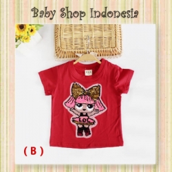 PK153 Kaos Anak LOL Tshirt Anak Sequin LOL Lucu B  large